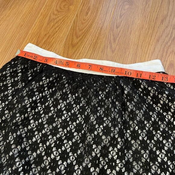 KENSIE Floral Lace Satin Skirt Black - 4 - Picture 10 of 11